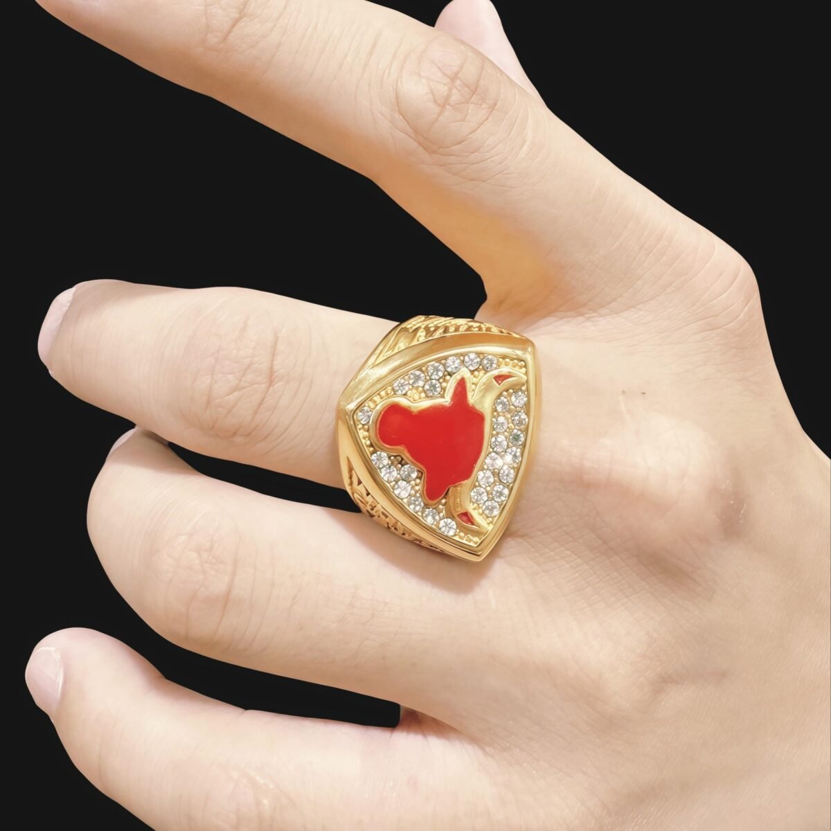 NBA Championship Ring Retro Shining Bull Head Stainless Steel Men's Ring丨K0225J - Image 7
