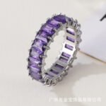Women's stainless steel ring with colored zircon | G005626 - Image 7