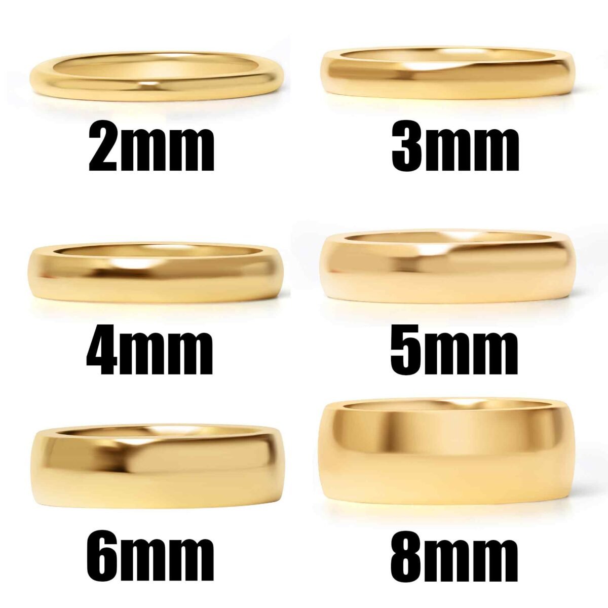 24K Gold PVD Stainless Steel Simple Ring - Image 3
