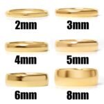 24K Gold PVD Stainless Steel Simple Ring - Image 3