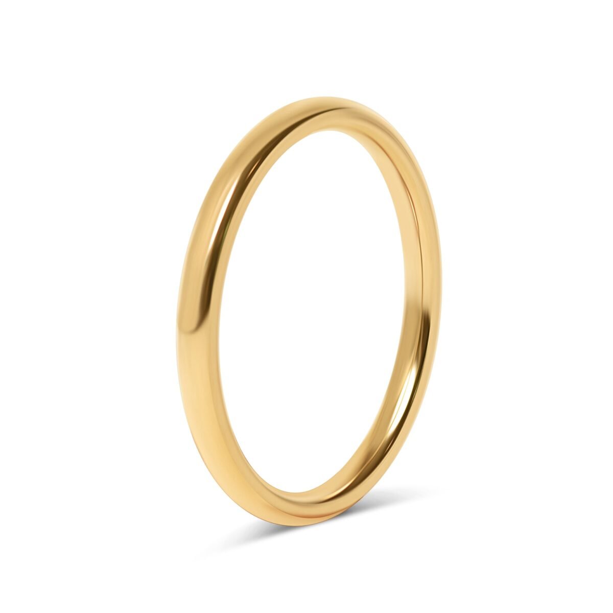 24K Gold PVD Stainless Steel Simple Ring - Image 4