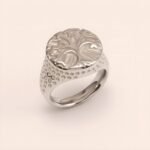 Stylish Men's Gold - and - Silver Stainless Steel Ring with Embossed Pattern | DZ102 - Image 5