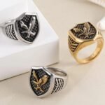 Vintage Eagle Design Stainless Steel Ring Men's Fashion Accessory | DZ1661