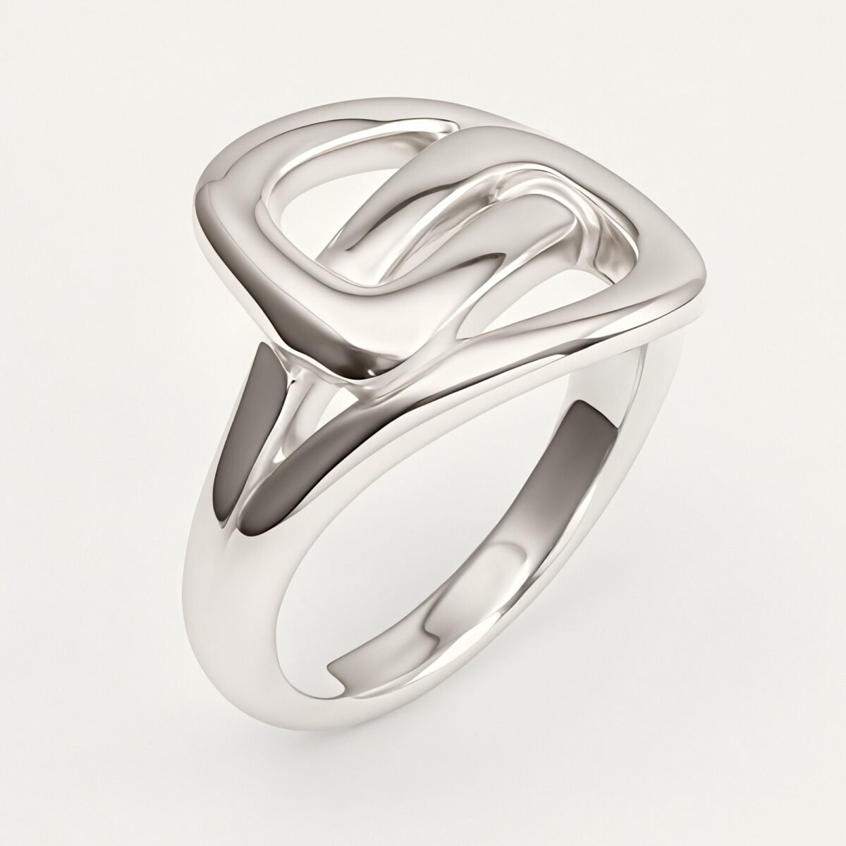 Metallic Texture Interlaced Knot Ring - Trendy and Versatile Unisex Accessory | G002472 - Image 4