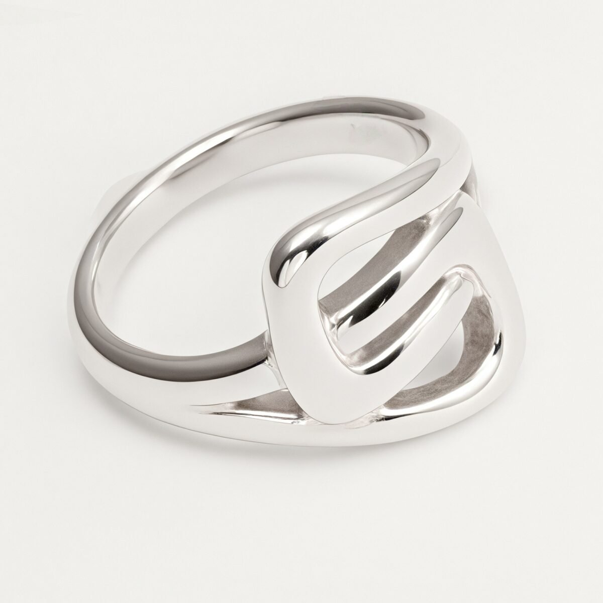 Metallic Texture Interlaced Knot Ring - Trendy and Versatile Unisex Accessory | G002472 - Image 5
