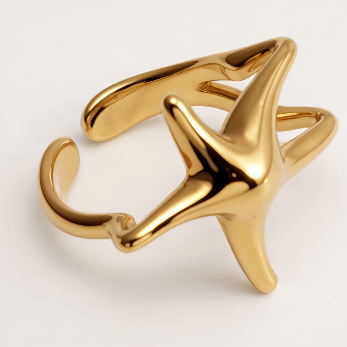 Metal Starfish Open Ring - Stylish Ocean - Inspired Jewelry | G004131 - Image 2