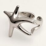 Metal Starfish Open Ring - Stylish Ocean - Inspired Jewelry | G004131 - Image 4