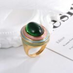 Elegant Multilayer Gemstone Decorative Stainless Steel Ring Women's Ring | G004470 - Image 3