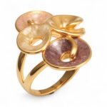 Creative Leaf Design Epoxy Resin Stainless Steel Women's Ring - Image 5