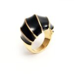 Shell - Shaped Enamel Ring, Fashionable & Versatile Band  | G004483 - Image 8