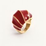 Shell - Shaped Enamel Ring, Fashionable & Versatile Band  | G004483 - Image 12