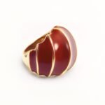 Shell - Shaped Enamel Ring, Fashionable & Versatile Band  | G004483 - Image 13