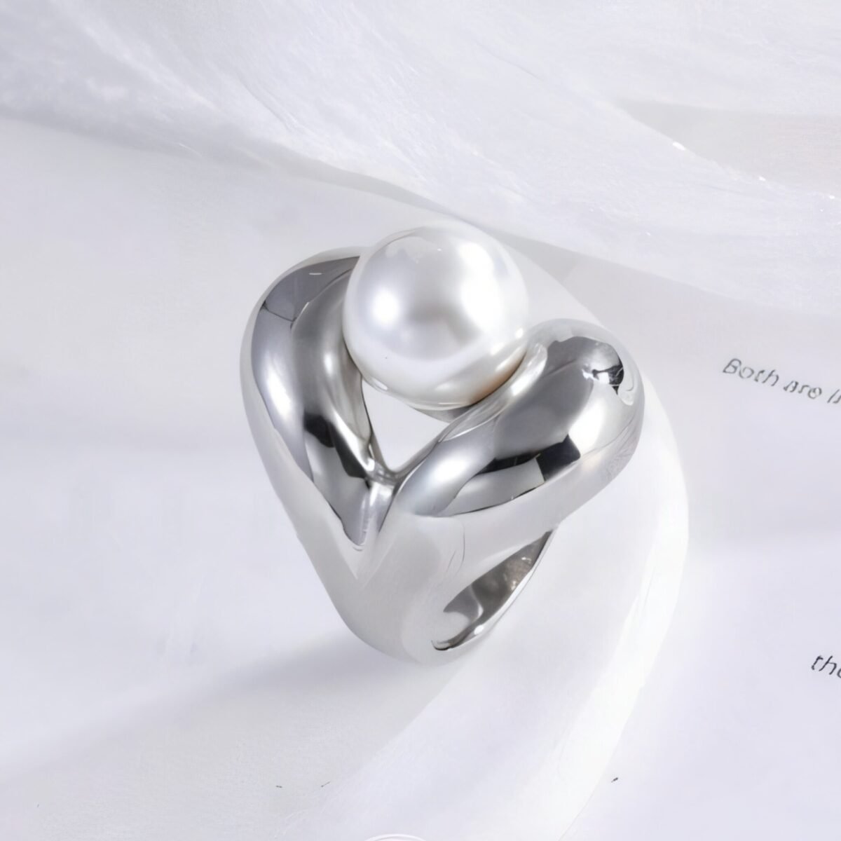 24K Gold Plated Stainless Steel Rings with Artificial Gemstones & Pearls - Image 9