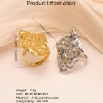 Abstract Style Flowing Shaped Stainless Steel Women's Ring丨G005250 - Image 6