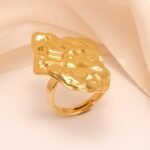 Abstract Style Flowing Shaped Stainless Steel Women's Ring丨G005250 - Image 3