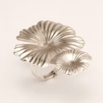 Metal Petal Ring, Women's Fashion Statement Jewelry  | G005415 - Image 5
