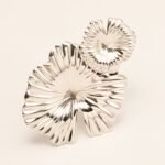 Metal Petal Ring, Women's Fashion Statement Jewelry  | G005415 - Image 6