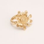 Stainless Steel Daisy Ring, Adjustable Opening, Niche Design, Fashionable Jewelry for Women | G005536 - Image 5