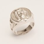 Vintage Portrait - Engraved Rings, Gold & Silver Unisex Statement Jewelry | G00620 - Image 5