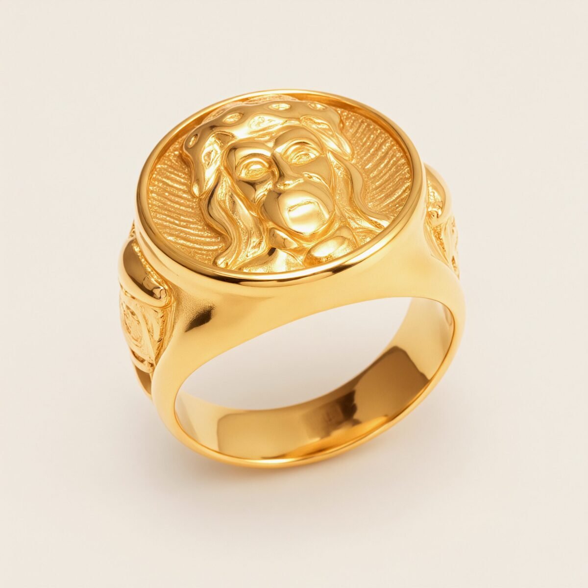 Vintage Portrait - Engraved Rings, Gold & Silver Unisex Statement Jewelry | G00620 - Image 3