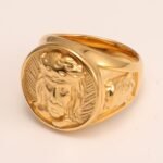 Vintage Portrait - Engraved Rings, Gold & Silver Unisex Statement Jewelry | G00620 - Image 4
