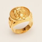 Vintage Portrait - Engraved Rings, Gold & Silver Unisex Statement Jewelry | G00620 - Image 3