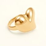 Simple Heart - Shaped Gold Ring, Open - ended Stylish Ring for Women  | G006221J - Image 5