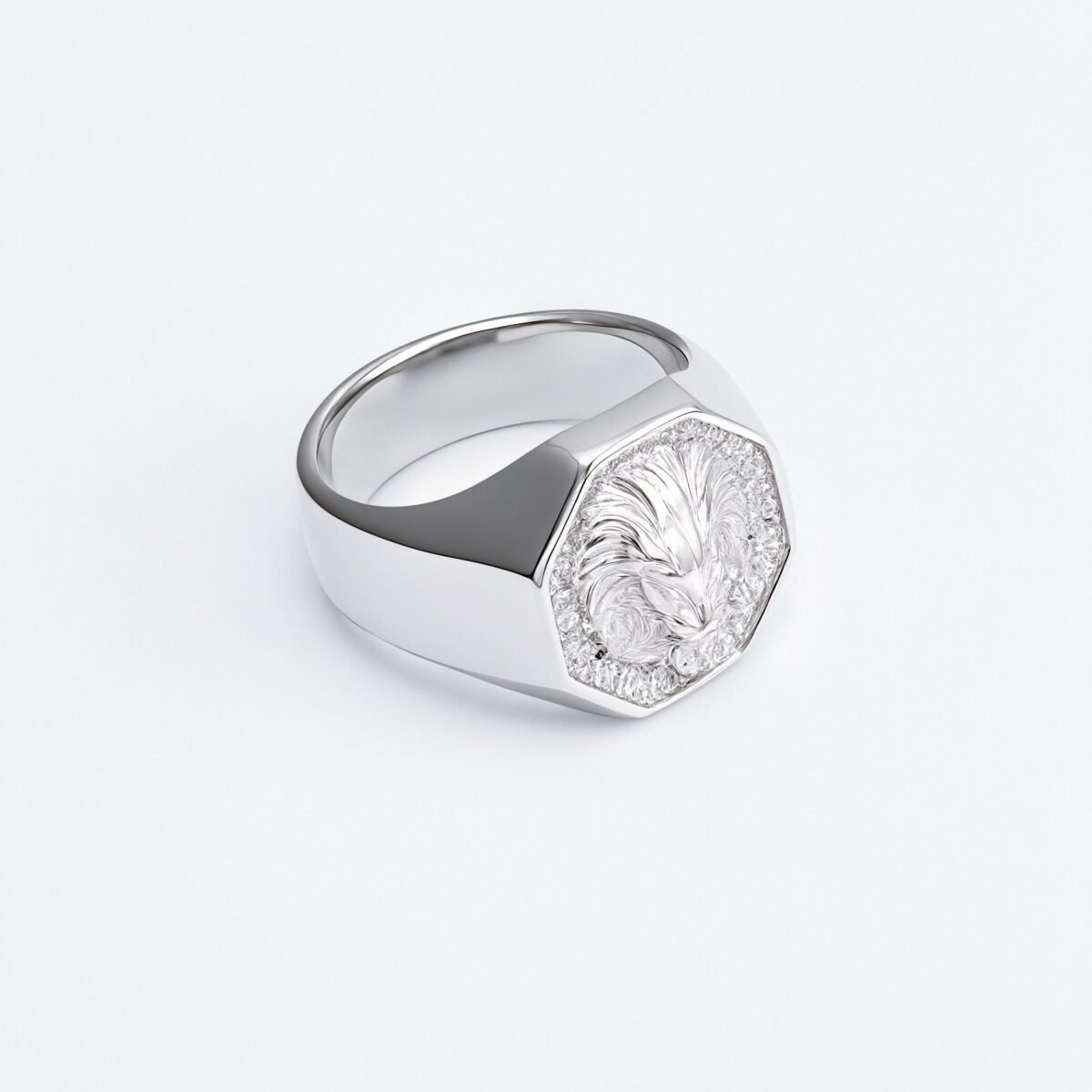 Stainless Steel Lion Head Ring, Diamond - Inlaid Stylish Men's Ring, European and American Fashion Dominant Jewelry | G00690 - Image 4