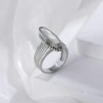 Vintage colored enamel stainless steel women's ring | BL2052 - Image 4