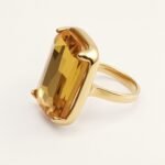 Luxurious Gold - Plated Colorful Gem Rings - Multiple Colors Available Trendy Bands | k002810J - Image 10