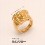 Majestic Lion - head Stainless Steel Ring - Trendy Accessory for Men | KHADZ-31GB - Image 2