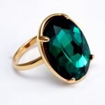 Gold - Inlaid Multicolored Oval Gemstone Ring - Stylish and Personalized Jewelry | N001646JLV - Image 3