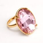 Gold - Inlaid Multicolored Oval Gemstone Ring - Stylish and Personalized Jewelry | N001646JLV - Image 7