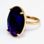 Gold - Inlaid Multicolored Oval Gemstone Ring - Stylish and Personalized Jewelry | N001646JLV - Image 18