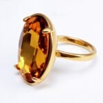 Gold - Inlaid Multicolored Oval Gemstone Ring - Stylish and Personalized Jewelry | N001646JLV - Image 16
