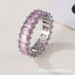 Women's stainless steel ring with colored zircon | G005626 - Image 10