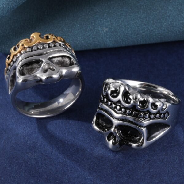 Punk Hip-Hop Skull Stainless Steel Skull Men's Ring丨DZ1913