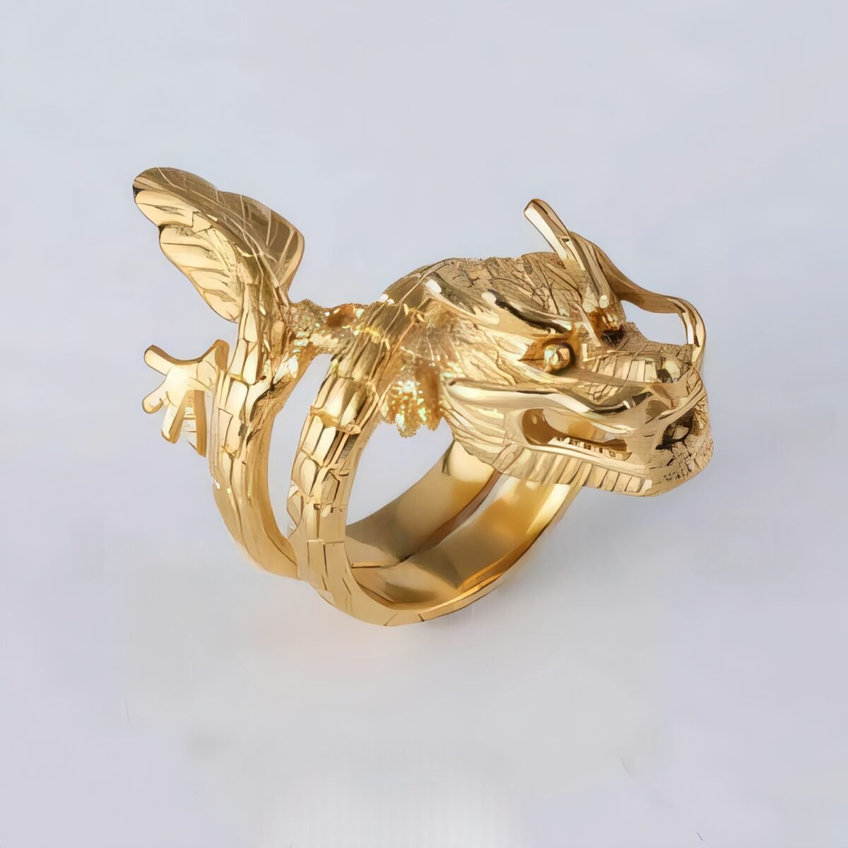 Bold Dragon Design Ring Men's Stainless Steel Ring | DZ1016 - Image 2