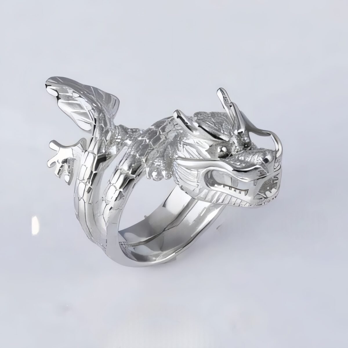 Bold Dragon Design Ring Men's Stainless Steel Ring | DZ1016 - Image 5