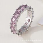 Women's stainless steel ring with colored zircon | G005625J - Image 8