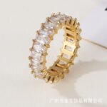 Women's stainless steel ring with colored zircon | G005626 - Image 11
