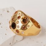 Elegant Gold Multicolored Gemstones Hip Hop Stainless Steel Women's Ring丨K009912 - Image 3
