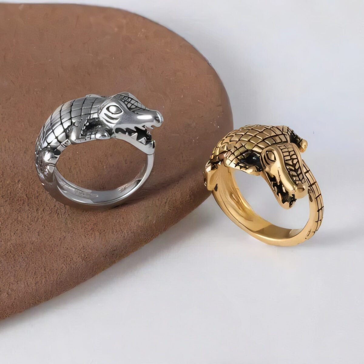 Classic Crocodile Head Stainless Steel Ring for Men | DZ24 - Image 1