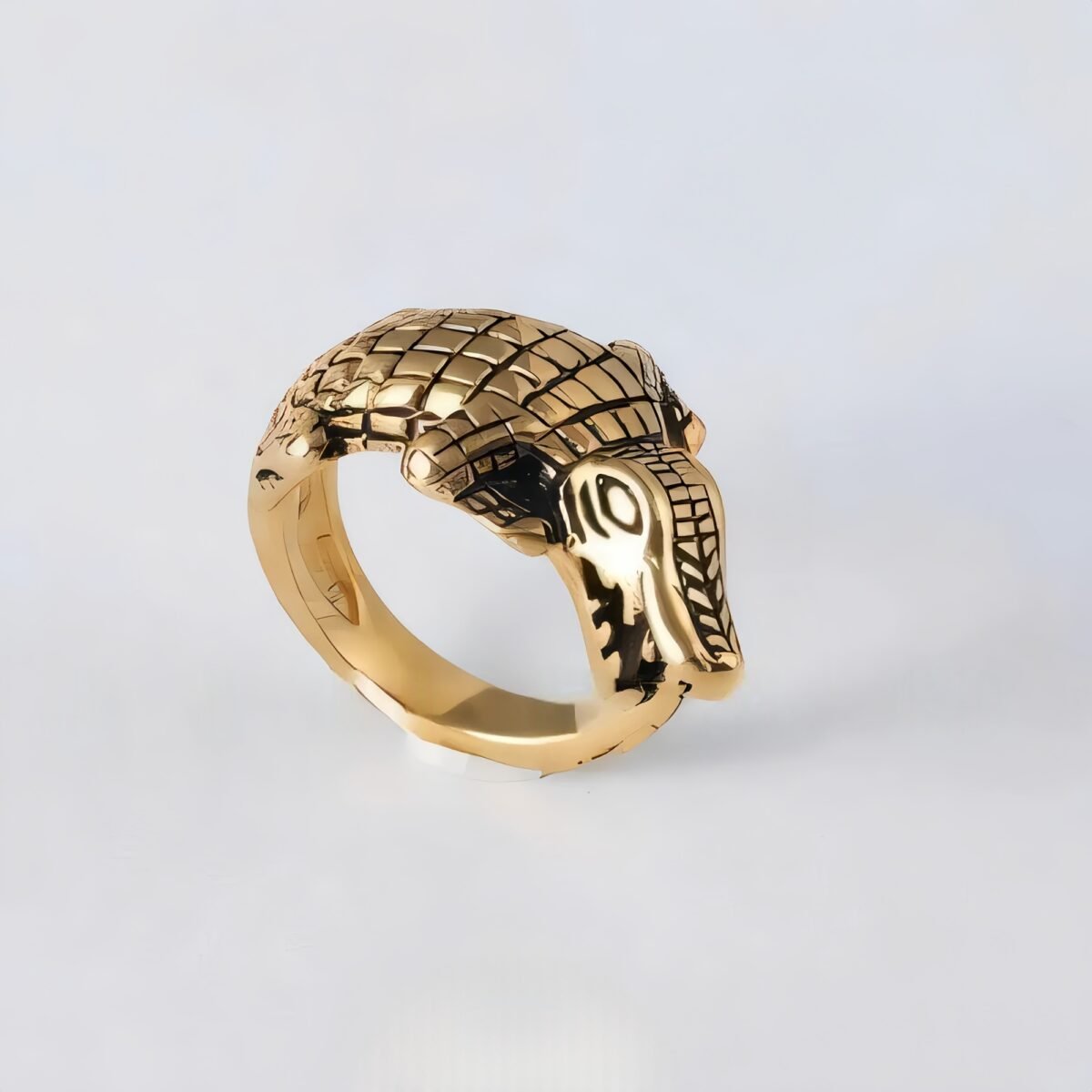 Classic Crocodile Head Stainless Steel Ring for Men | DZ24 - Image 2