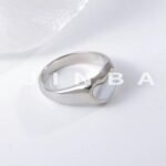 Contemporary Stainless Steel Heart Design Ring for Women | N0090 - Image 6