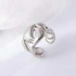 Delicate Hollow Design Stainless Steel Ring for Women | G00133 - Image 4