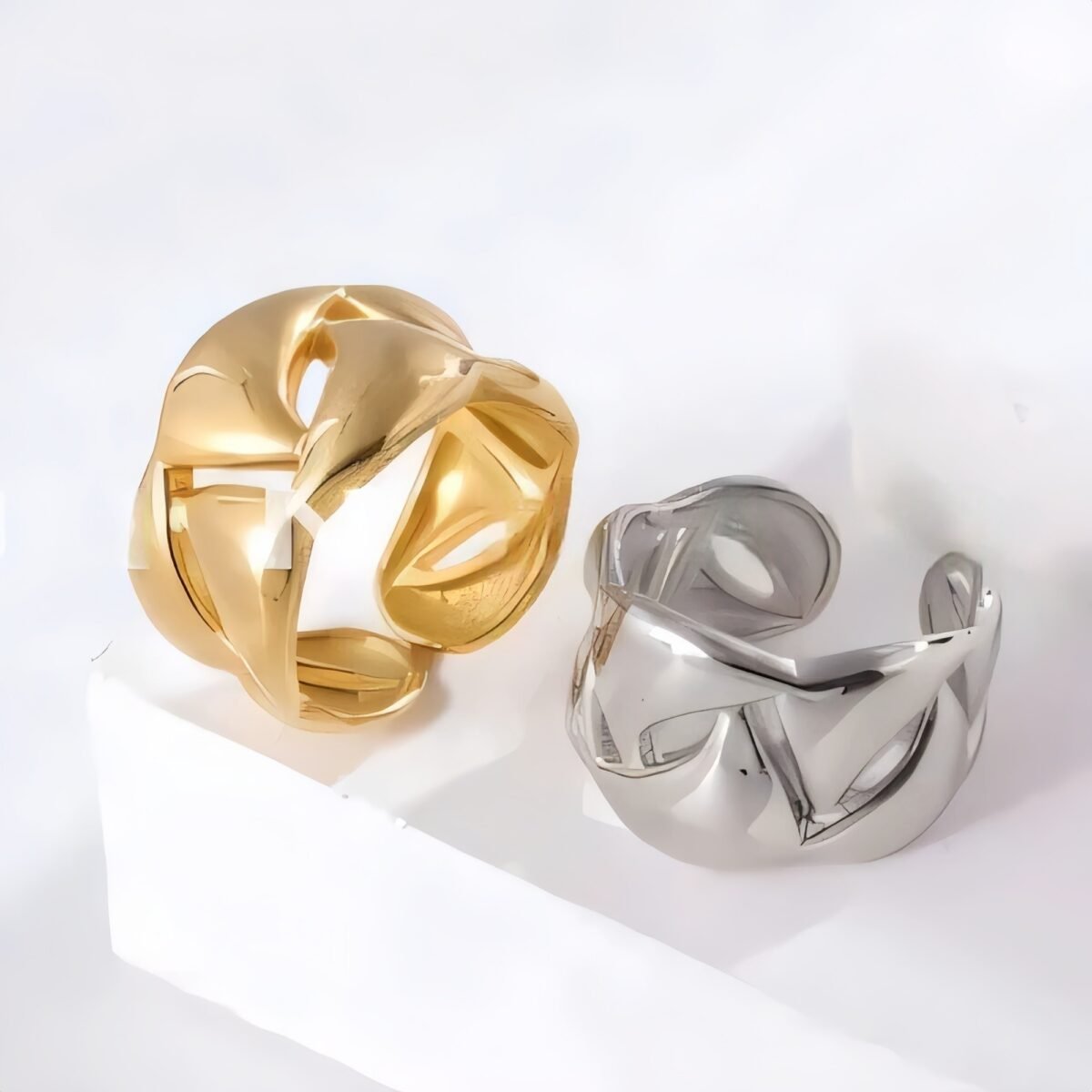 Delicate Hollow Design Stainless Steel Ring for Women | G00133 - Image 1