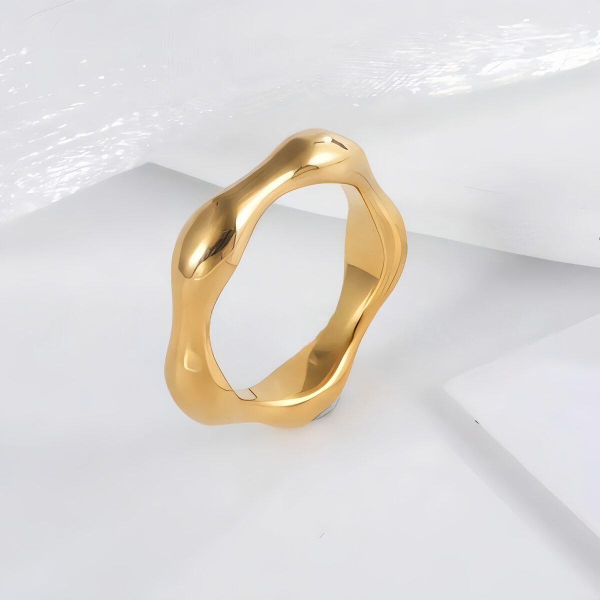 Delicate Stainless Steel Streamline Ring for Women | G00645 - Image 2