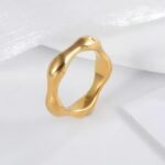 Delicate Stainless Steel Streamline Ring for Women | G00645 - Image 2