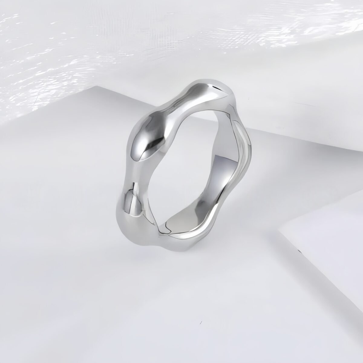 Delicate Stainless Steel Streamline Ring for Women | G00645 - Image 4